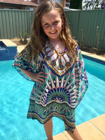 GIRLS AZTEC KAFTAN