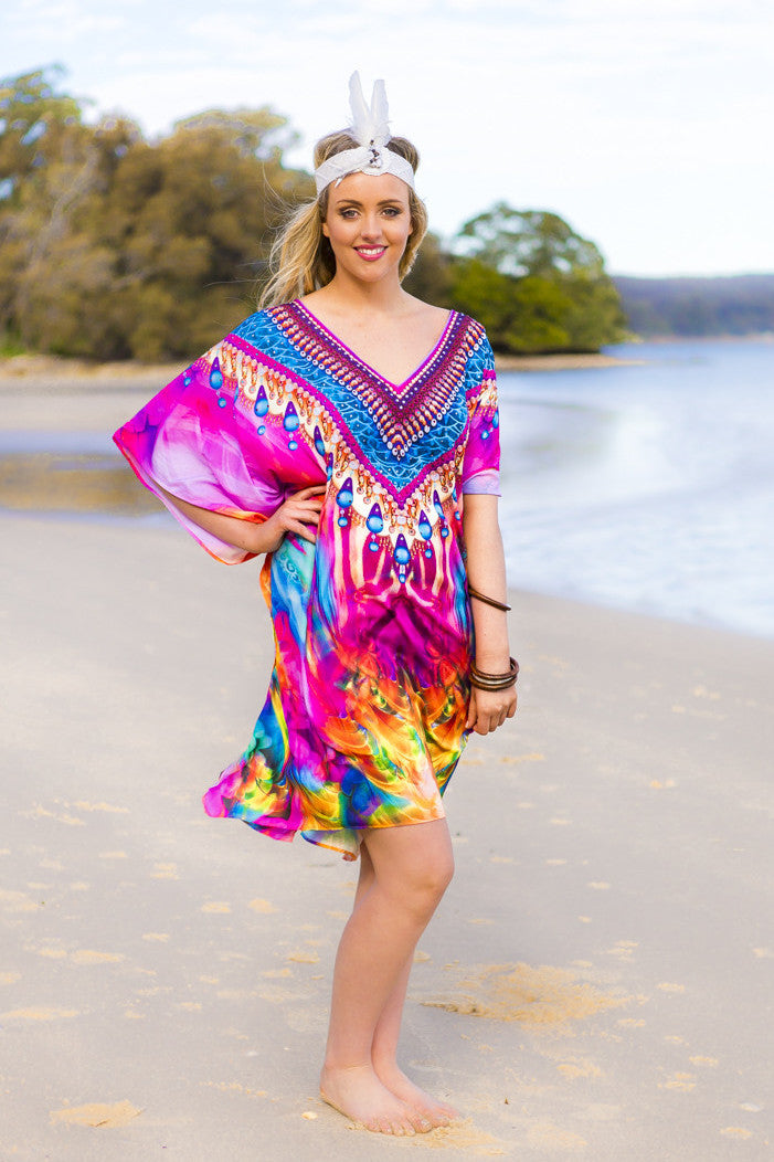 neon kaftan dress Black Maxi Dress with Neon Line: Oversize Kaftan Stage Dress METD0033